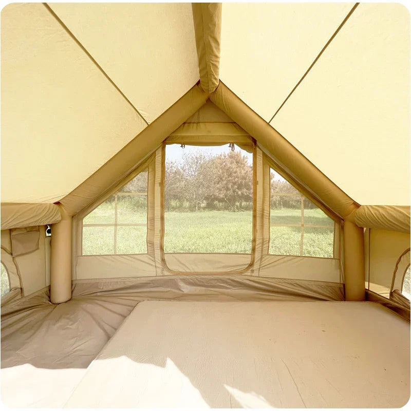A Duct Pole Inflatable Camping Tent Foldable Luxury Cabin Modeling 5-8 People Party Picnic Family