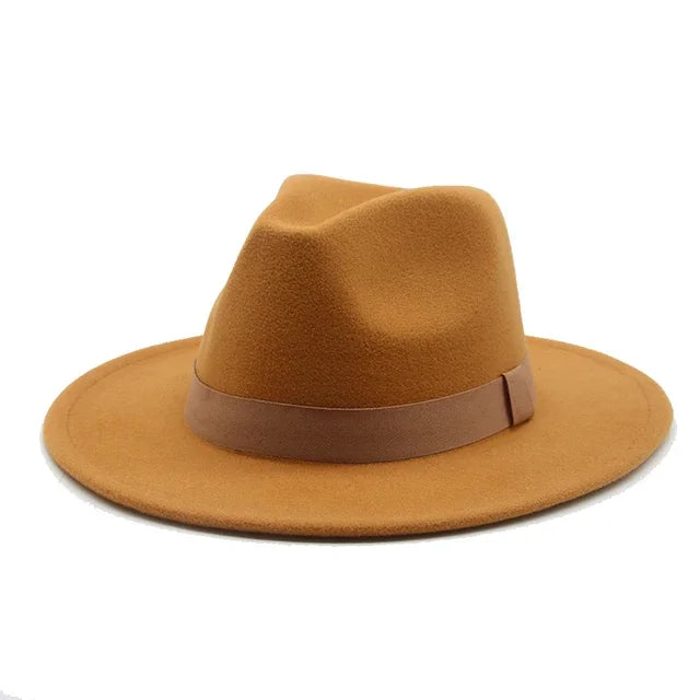 Fedora Hat – Unisex Decorative – Cotton-Polyester | KIMLUD
