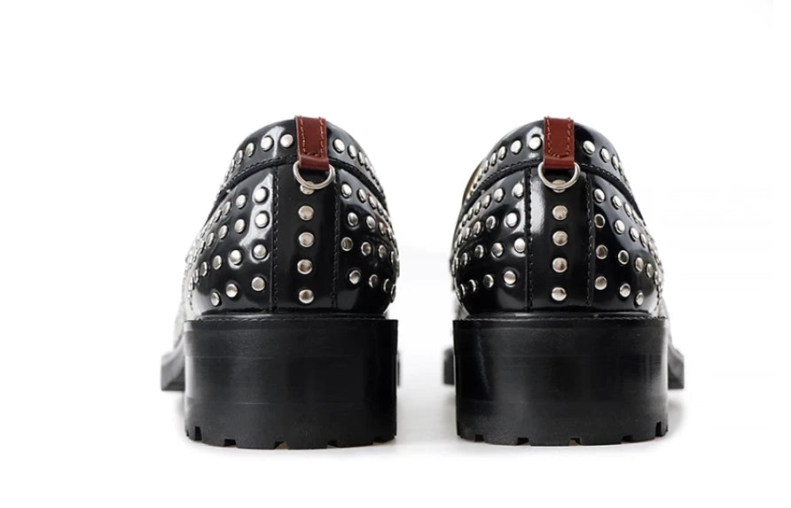 Genuine Leather Solid Loafer Shoes — Black | KIMLUD