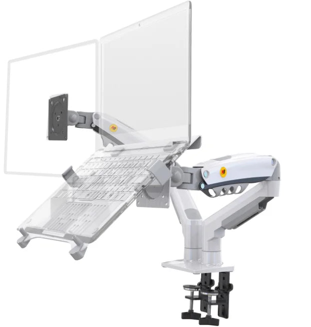 NB F160 10-17.3" laptop mount 360 rotate 10"-27" air press full motion gas strut lcd tv table screen STAND monitor desk support