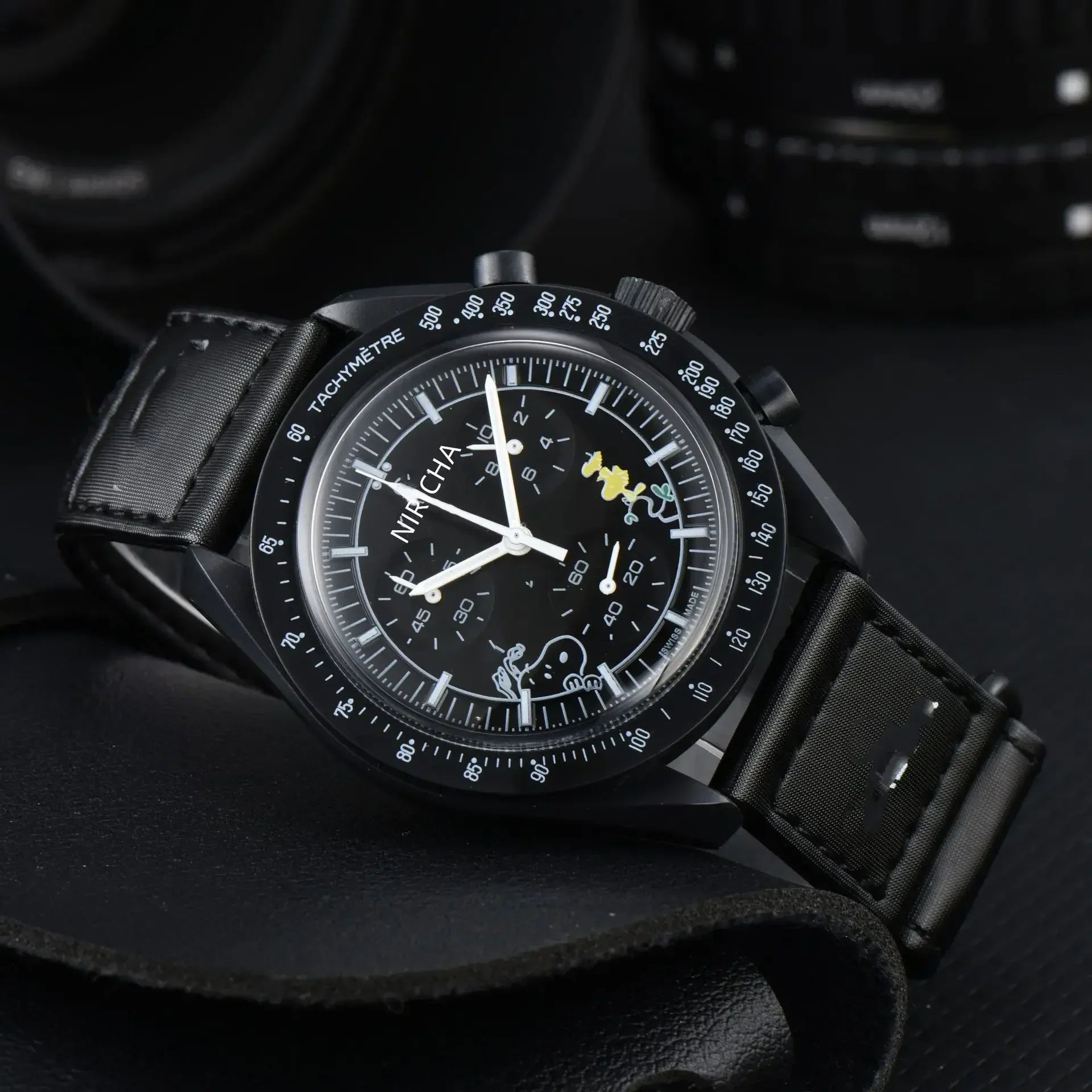 Stylish 2025 Moon Landing Commemorative Watch - Six-Hand Quartz Chronograph for Space Enthusiasts