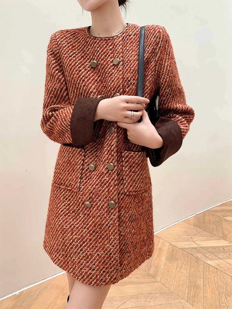 Dresses – Autumn Winter Socialite Style – Polyester – Loose Fit | KIMLUD