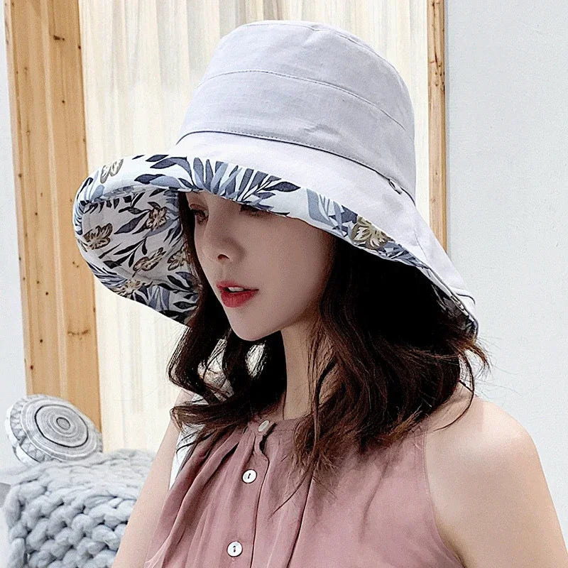 Handcrafted Luxe Cotton Solid Bucket Hat — Black | KIMLUD