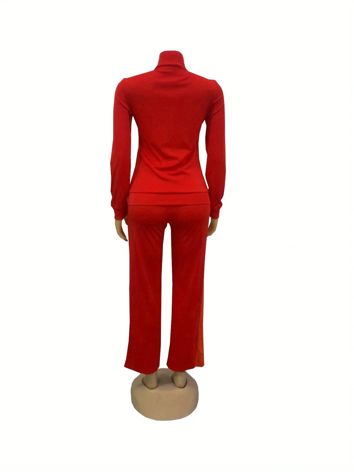 Casual Spor Women's Faion Set TW52 Long Sve Polyester Pants Striped Patchwork Independent Station Cross-Border