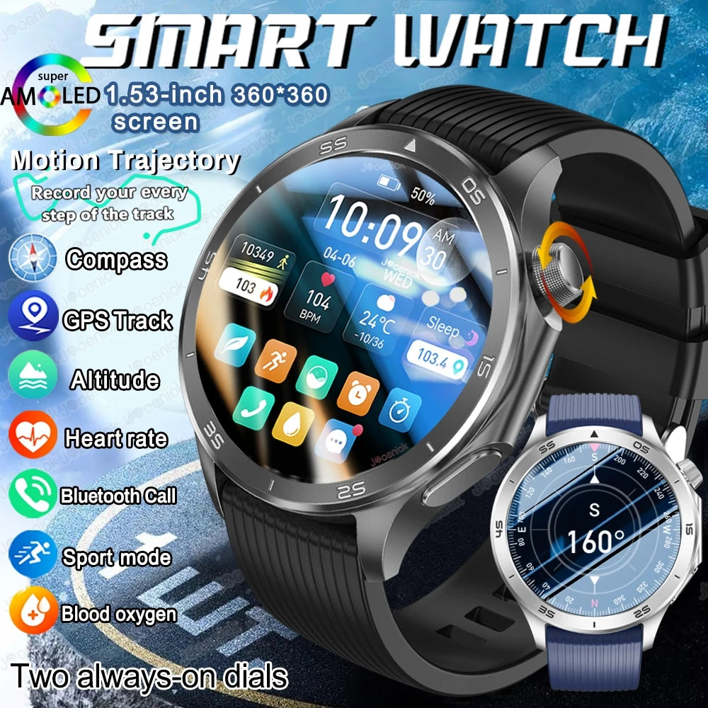 OPPO Watch X2 Latest Bluetooth Call Smartwatch Men GPS NFC Health Monitoring IP68 Waterproof Watch AMOLED HD Screen Smart Watch
