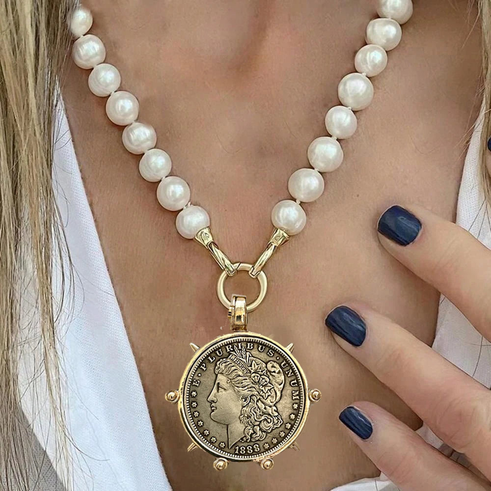 Pearl Multi-Layer Statement Necklace — Ivory | KIMLUD