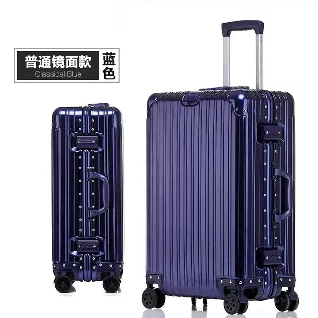 New All Aluminum Travel Luggage High End Fashion Luggage Perfect For Boarding Spinner International Brand Travel Suitcase