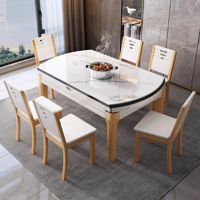 Minimalist Nordic Extendable Dining Table — Gray | KIMLUD