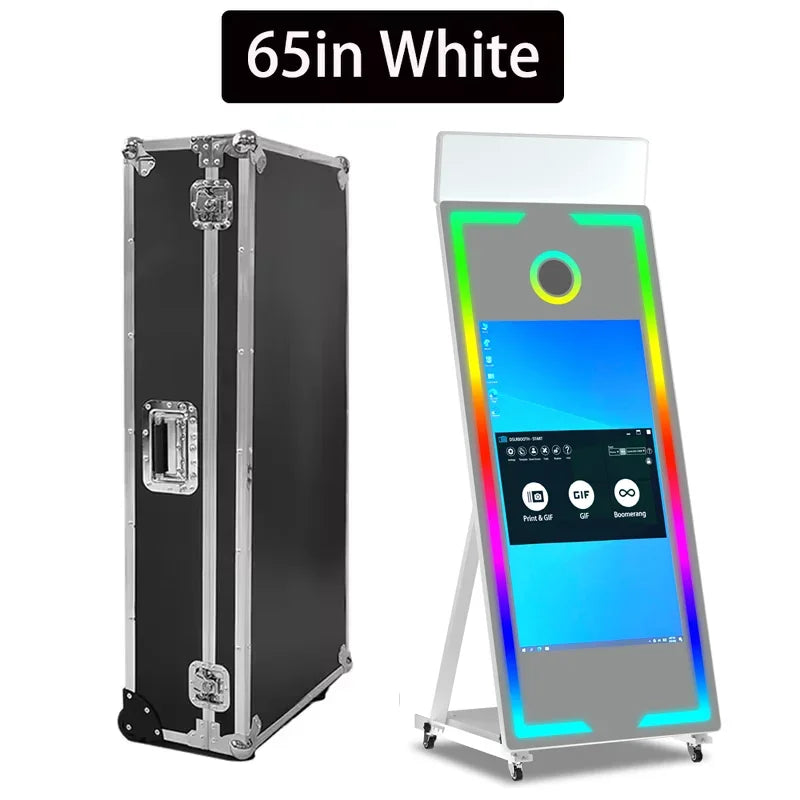 Magic Mirror Photo Booth Frame LED Display — Black | KIMLUD