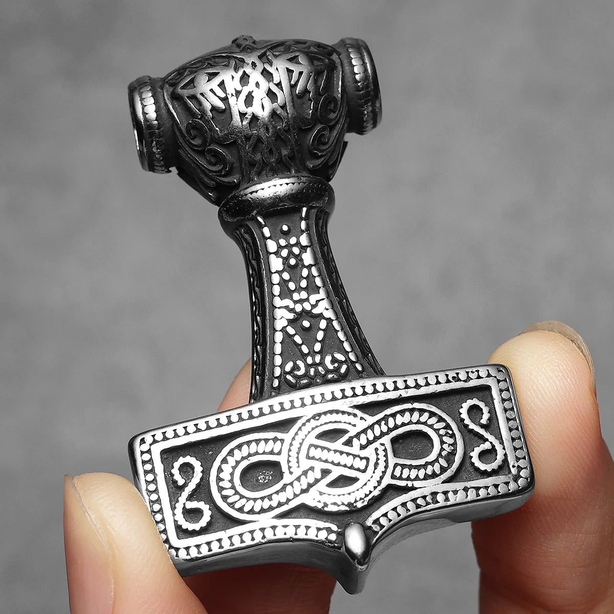 Viking Thor's Hammer Men Necklaces With Pendant Stainless Steel Jewelry For Male Women Punk Hip Hop Accessories Gifts Wholesale