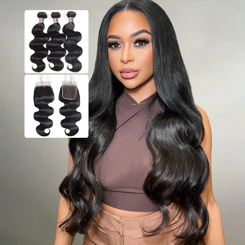Hair Bundles With Closure – Body Wave – Remy Hair | KIMLUD