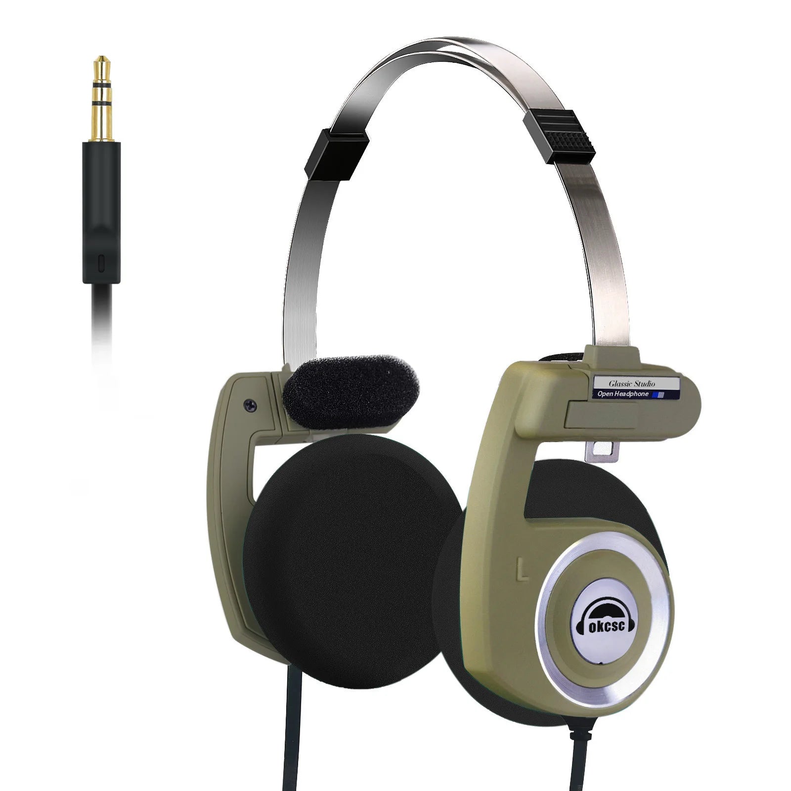 KIMLUD, OKCSC Retro 3rd Generation Headphone Wired/Wireless Earphones 40mm Driver Open End HiFi Headset Only Bluetooth Version 2-in-1, KIMLUD Womens Clothes