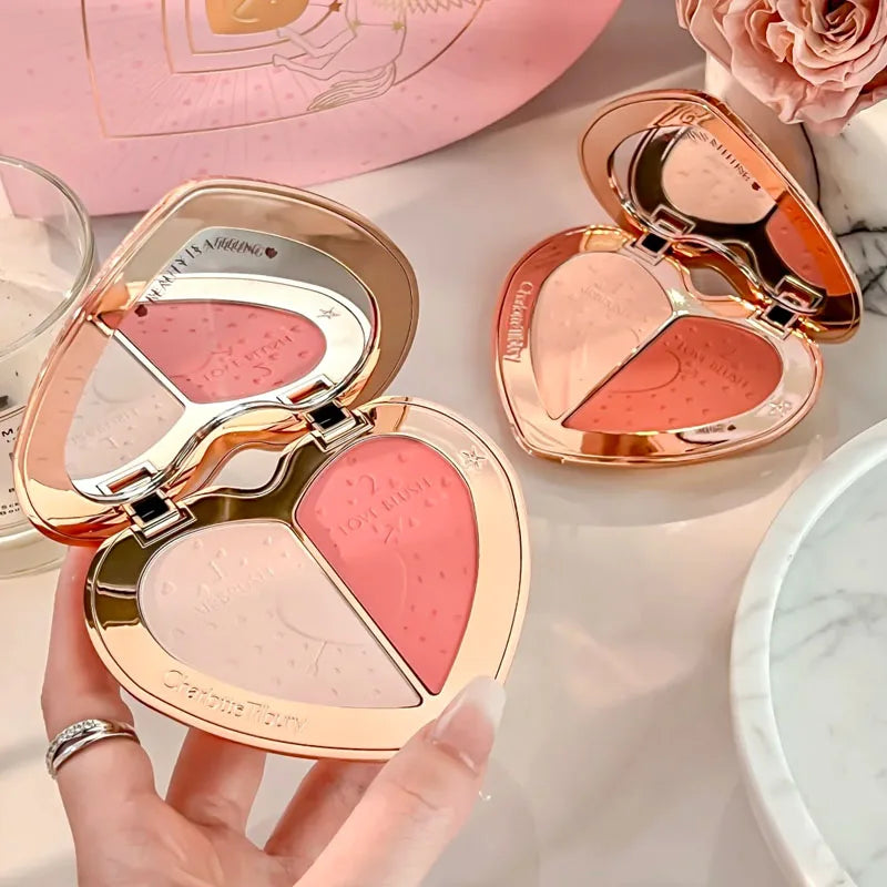 Heart Shape Lipstick – Pink Diamond Lip Glow – Pink Blusher | KIMLUD