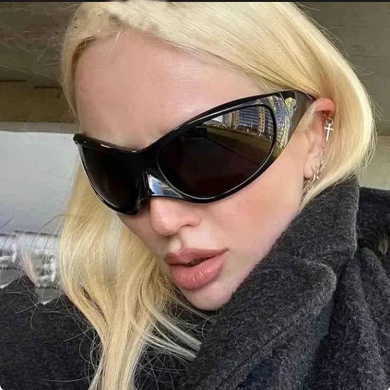 ZXIAC Special Oversized Frame Square Sunglasses Women Men Trendy Funny Outdoor Sport Cycling Glasses Eyewear Y2k Accessories UV
