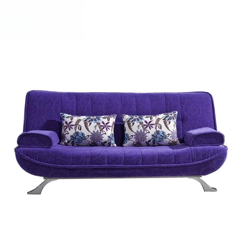 A Space Saving Living Room Furniture Foldable Fabric Sofa Bed with Storage