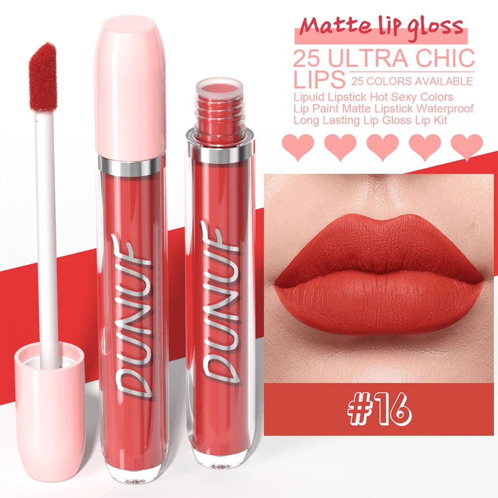 Liquid Lipstick – Long-Lasting – Matte – Sexy Red | KIMLUD