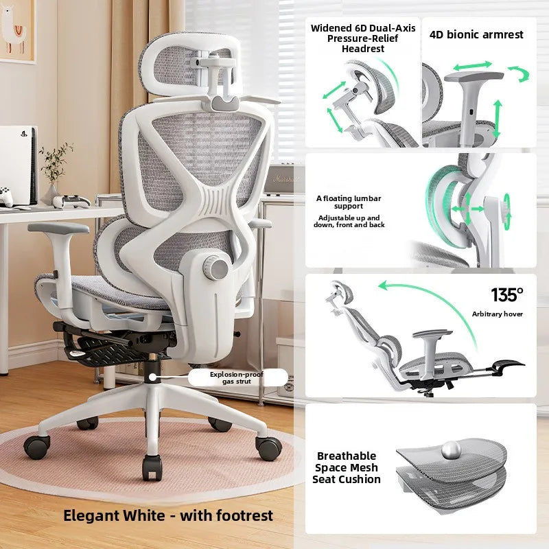 Office Chair – Adjustable Lumbar Support – Nylon Frame – Ergonomic | KIMLUD