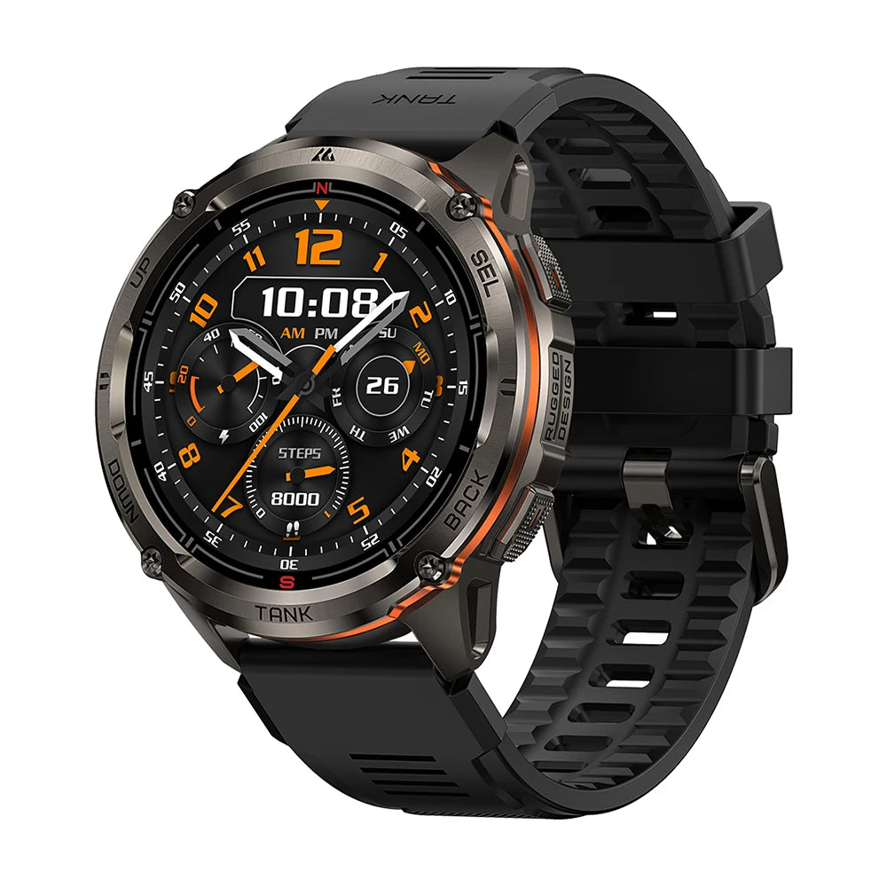 KOSPET TANK T3 Ultra 2 GPS Smart Watch Men Compass Altimeter Barometric 60 Days Battery 5ATM IP69K Waterproof AMOLED BT Call