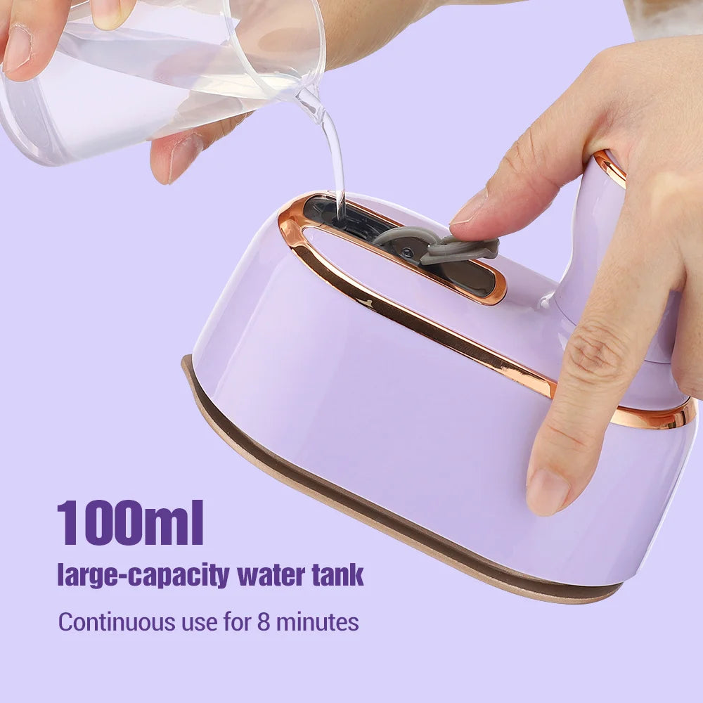 KIMLUD, Micro Steam Iron, Travel Steamer for Clothes Portable Mini Steam Iron, 970W Handheld Steamer Dry and Wet Ironing for Home,Travel, KIMLUD Womens Clothes