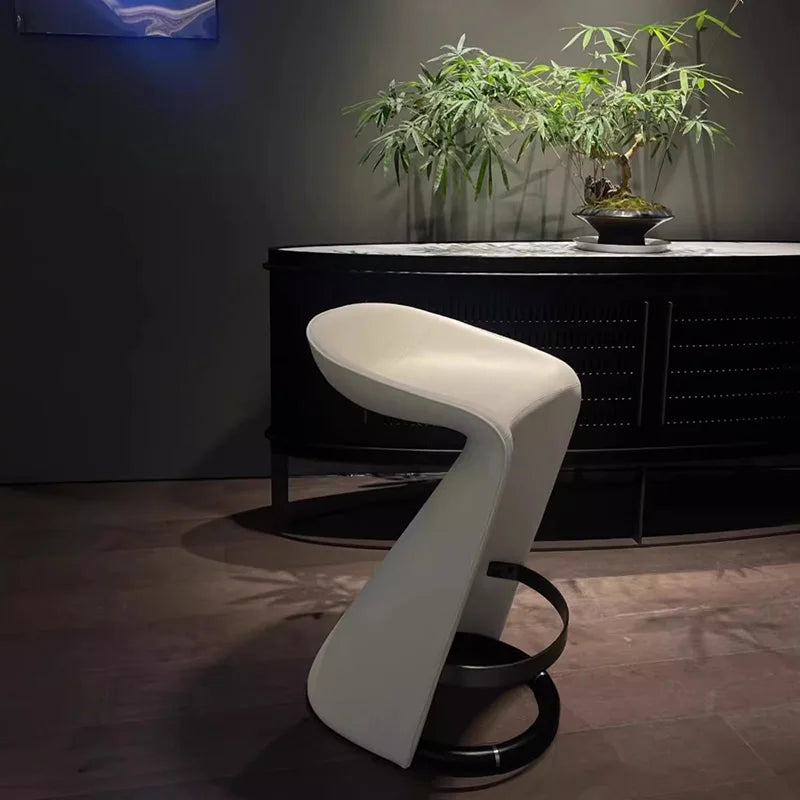 Nordic Kitchen Bar Stools High Minimalist Restaurant Luxury Bar Chairs Relaxing White Aesthetic Taburete Alto Unique Furniture