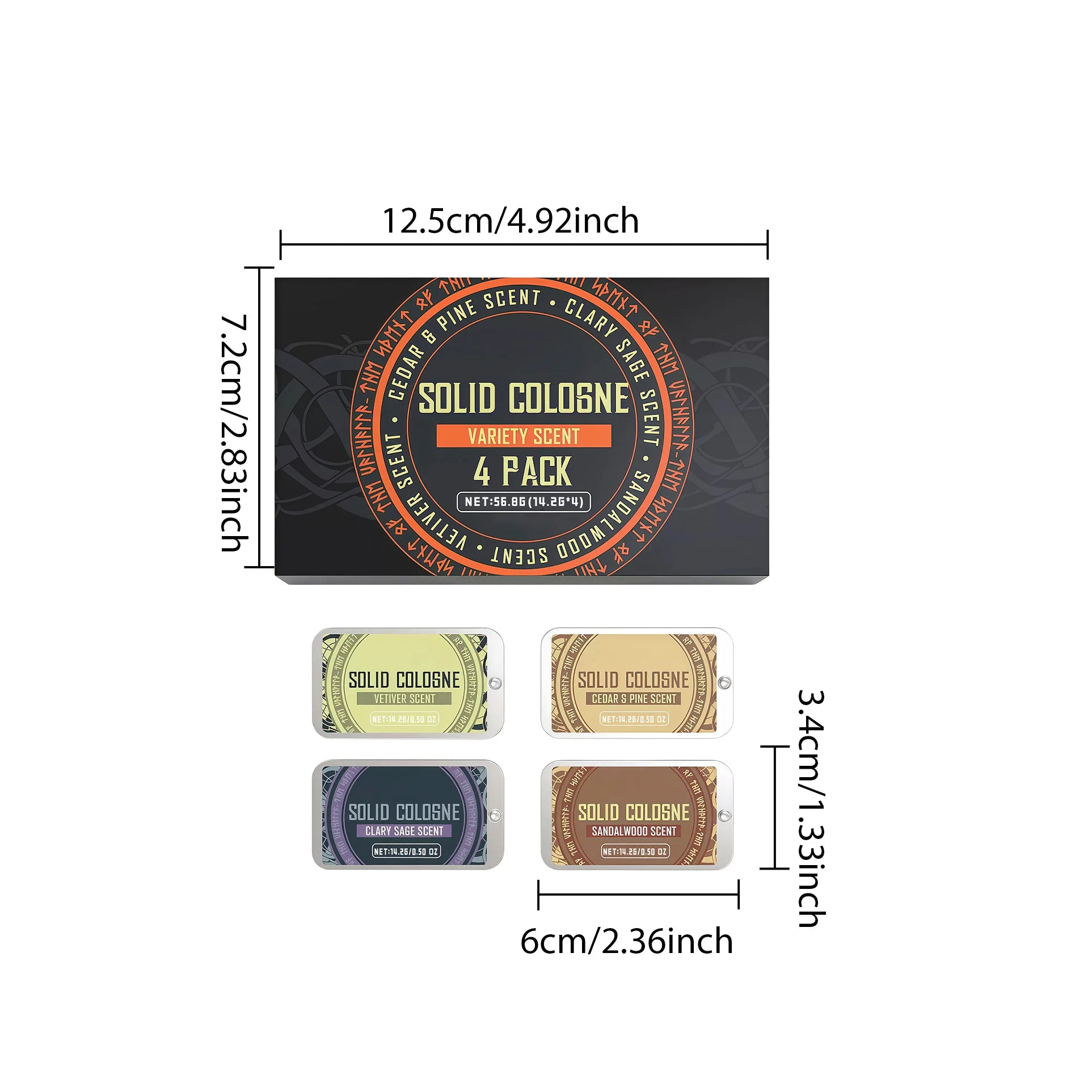 Solid Luxury Woody Scent Cologne Set — Black | KIMLUD