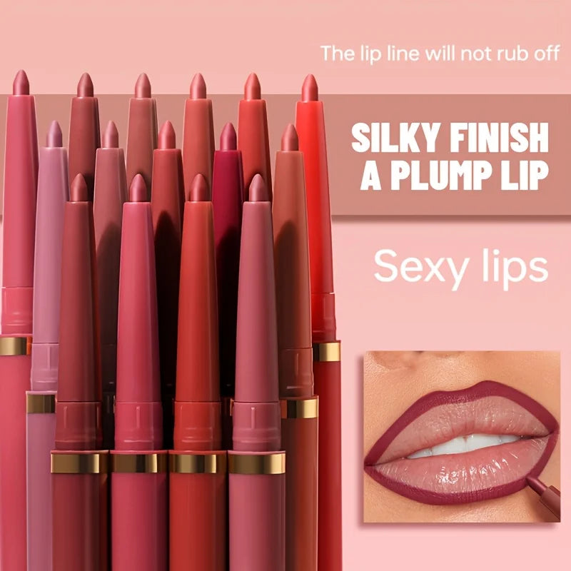 Waterproof Matte Lip Liner Pencil Retractable — Nude Matte | KIMLUD