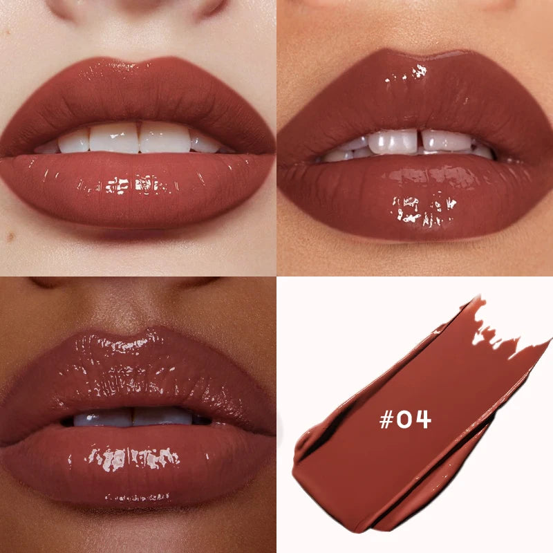 Watery Mirror Lip Gloss Dewy Glass-Sheen With Subtle Aquatic Glow — Soft Rose Pink | KIMLUD