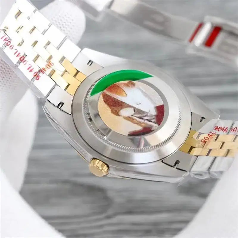 Automatic Watch for Men Mechanical Watches Stainless Steel Carved Calendar Gold Black White Waterproof Luxury Classic Business