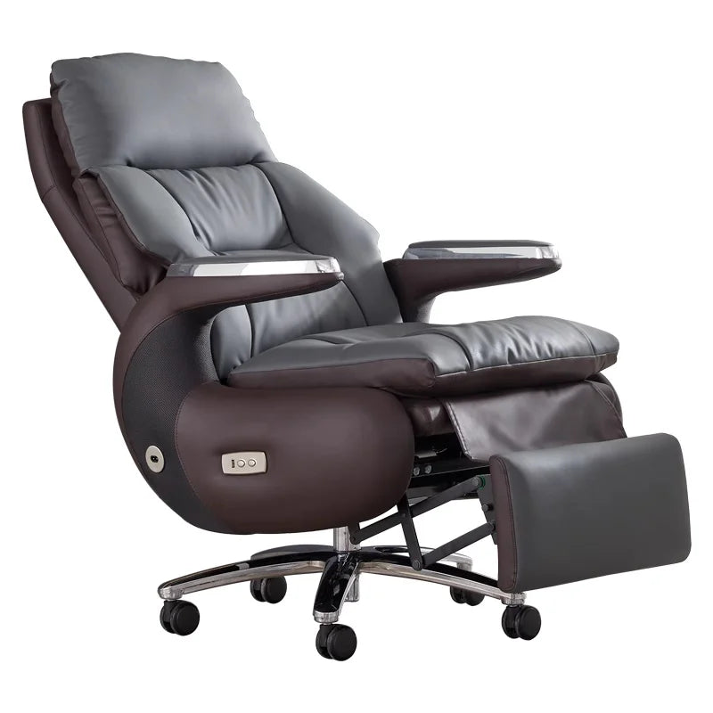Electric Massage Office Chair, Reclining From 90-160°, with Button Control for Micro-vibration Massage, Suitable for Office Use.
