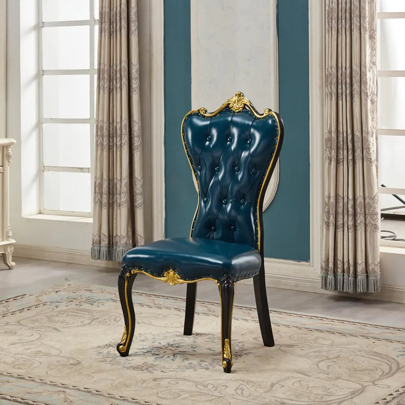 Solid Wood Chairs European Light Luxury — Natural | KIMLUD