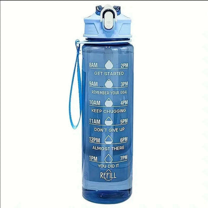 KIMLUD, 800ml/27oz Large Capacity Sports Water Bottle Leak Proof Plastic Drinking Cup With Time Scale Suitable For Travel Fitness Sports, KIMLUD Womens Clothes