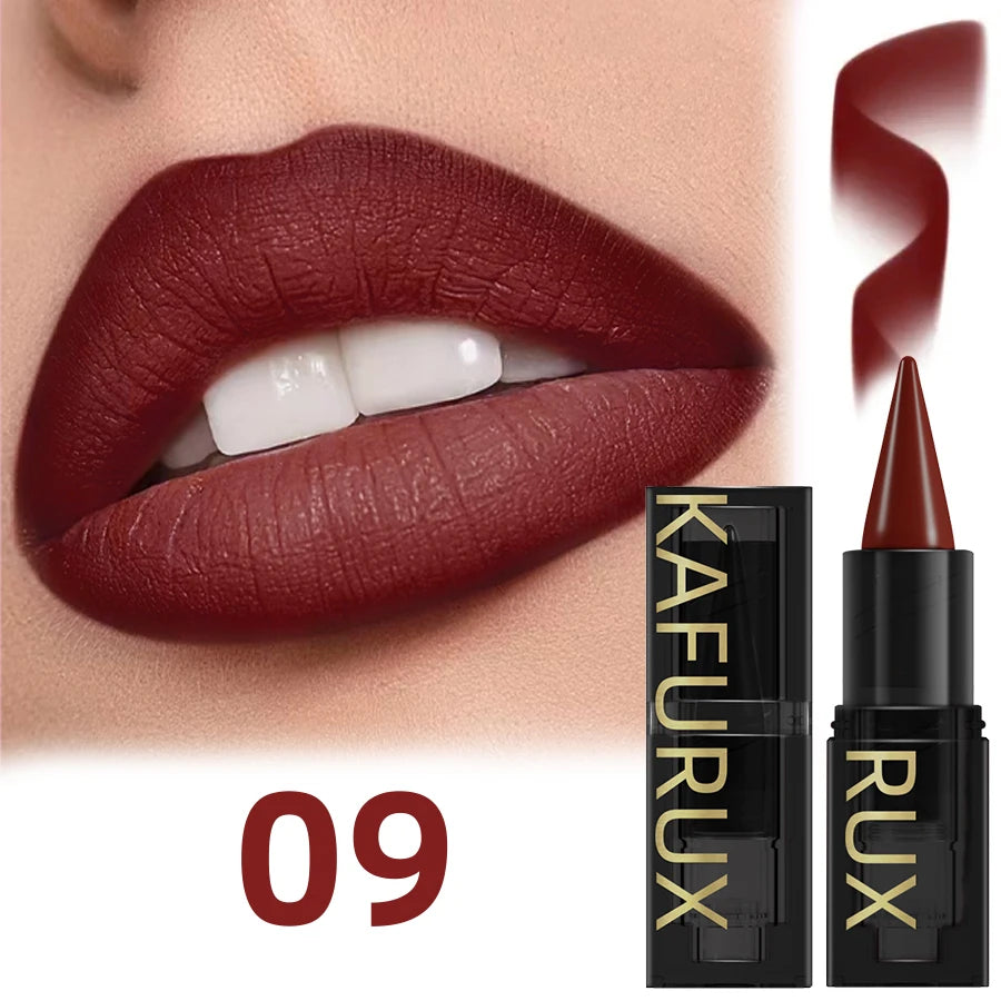 15 Colors Lipstick Waterproof Sexy Red Matte Contour Tint Lipstic Pen Long-lasting Lipliner Pen Non-stick Cup Lip Makeup for Wom