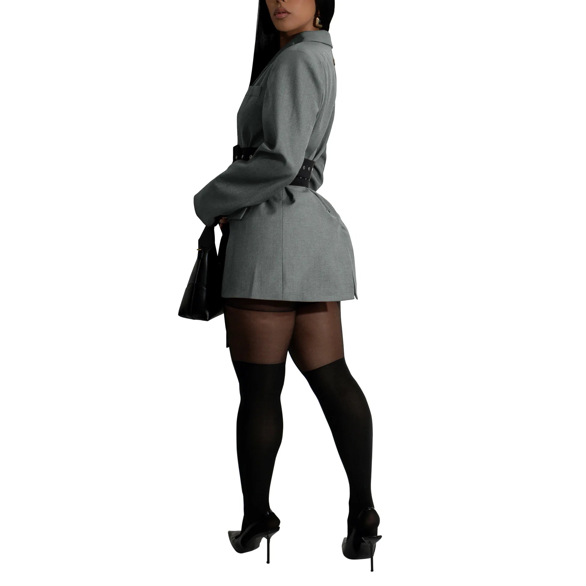 Blazer Coat - Lapel Blazer - Oversized Silhouette | KIMLUD