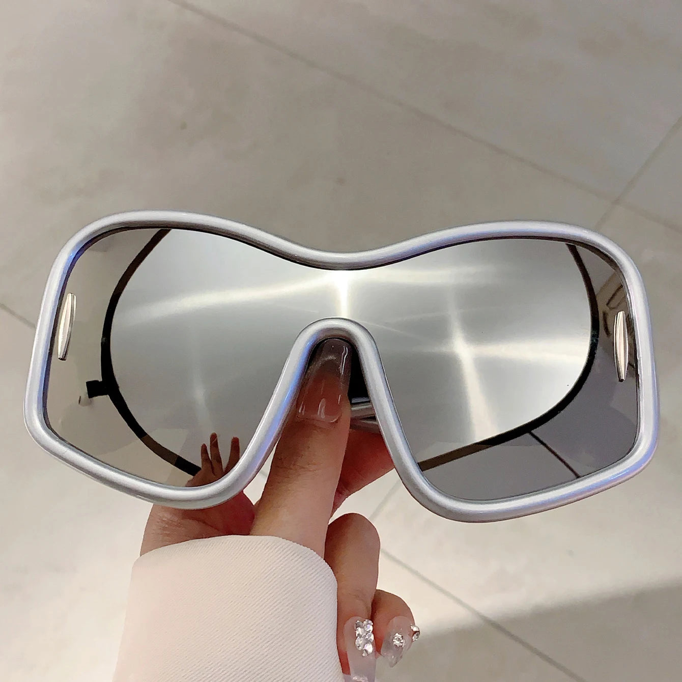 Oversize Square Sunglasses Designer — Green | KIMLUD
