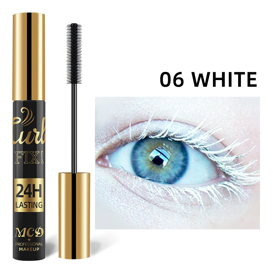 5D  Waterproof  Mascara Vibrant  9 Color-Lasting Curl Ink Formula -Eyeliner Extension  Blue Green Black Eye Makeup Cosmetic