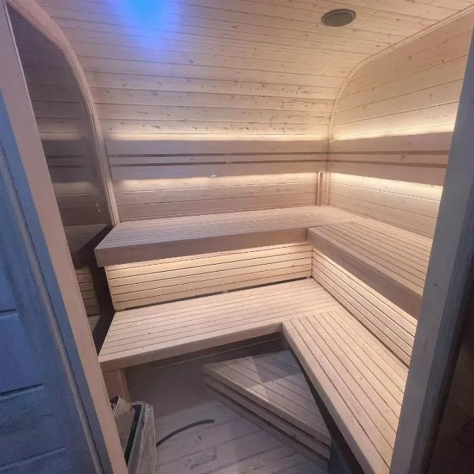 New design Canadian red cedar cube outdoor sauna traditional wooden sauna for home use