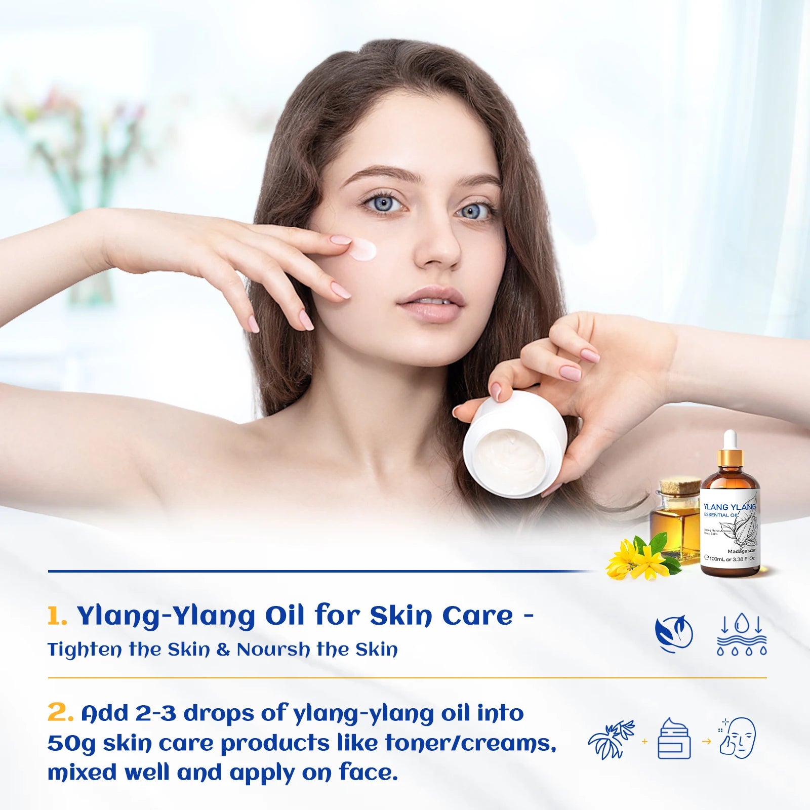 Pure Essential Oil Ylang-Ylang 100ml — Amber | KIMLUD