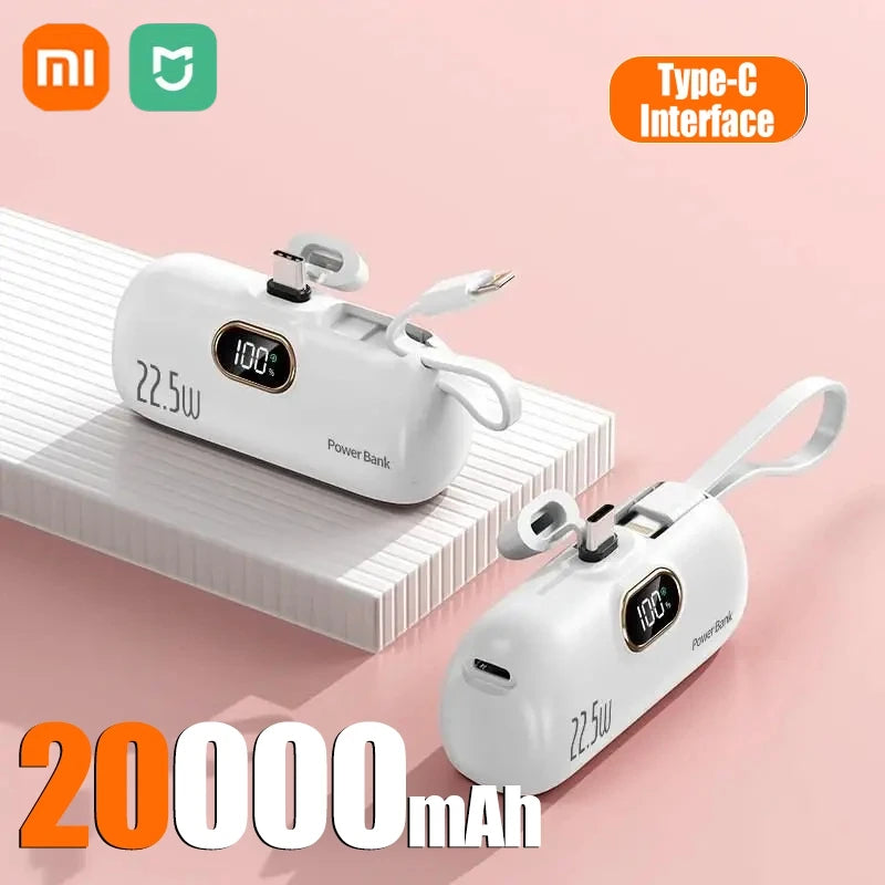 Xiaomi Mini Convenient Mobile Power Bank 30000mah Portable Fast Charging  suitable for iPhone 16 15 14 Samsung External Battery