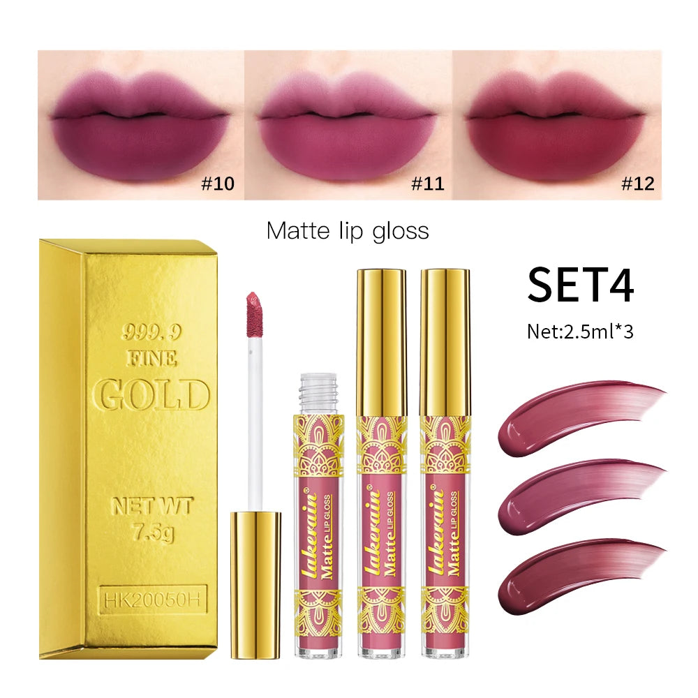 Golden Bar Lipstick Velvet Finish Intense Color — Gold | KIMLUD