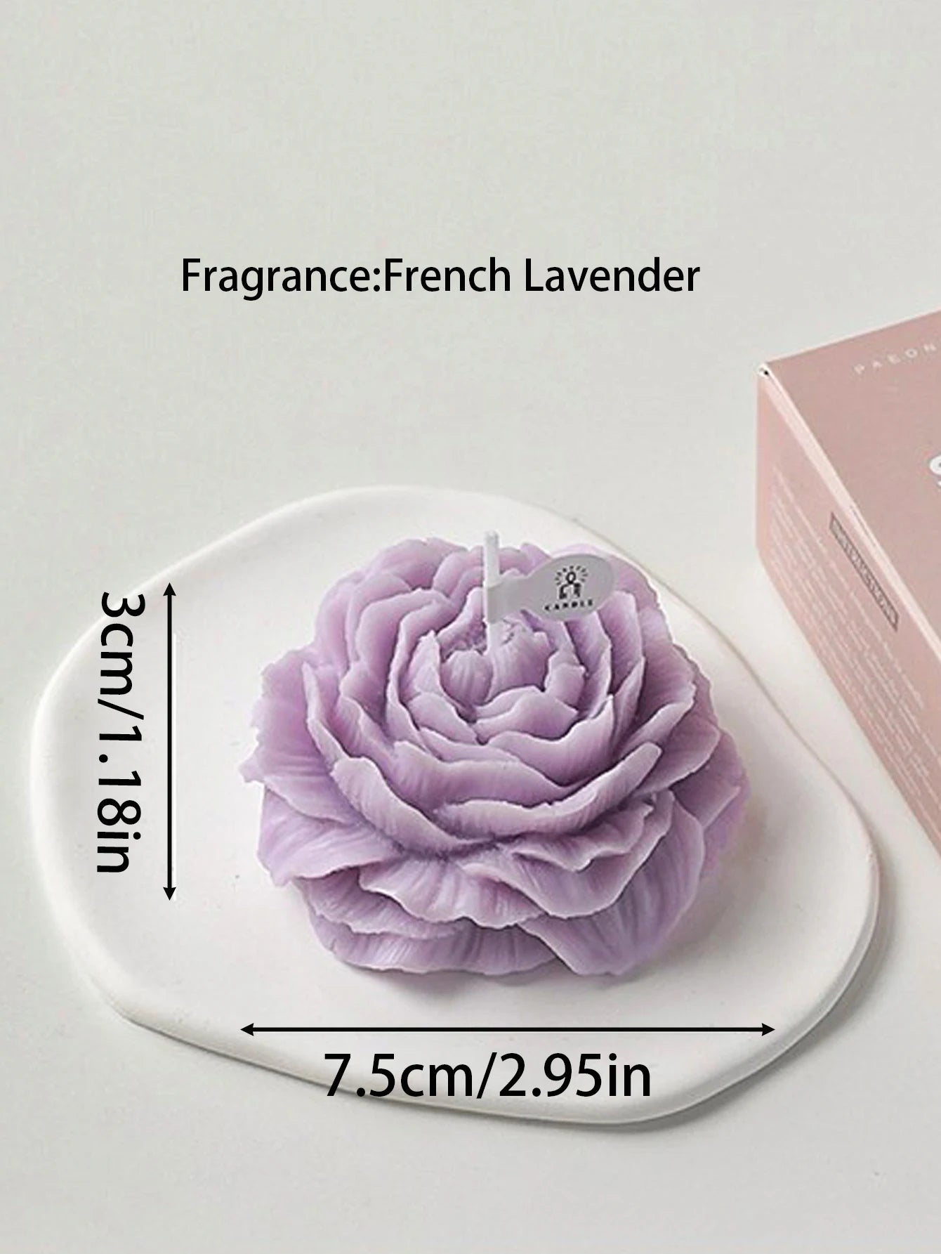 KIMLUD, 3D Peony Aromatic Candle Creative Flower Shape Aromatherapy Wedding Decor Gifts Box Valentine's Day Scented Souvenir Ornament, KIMLUD Womens Clothes