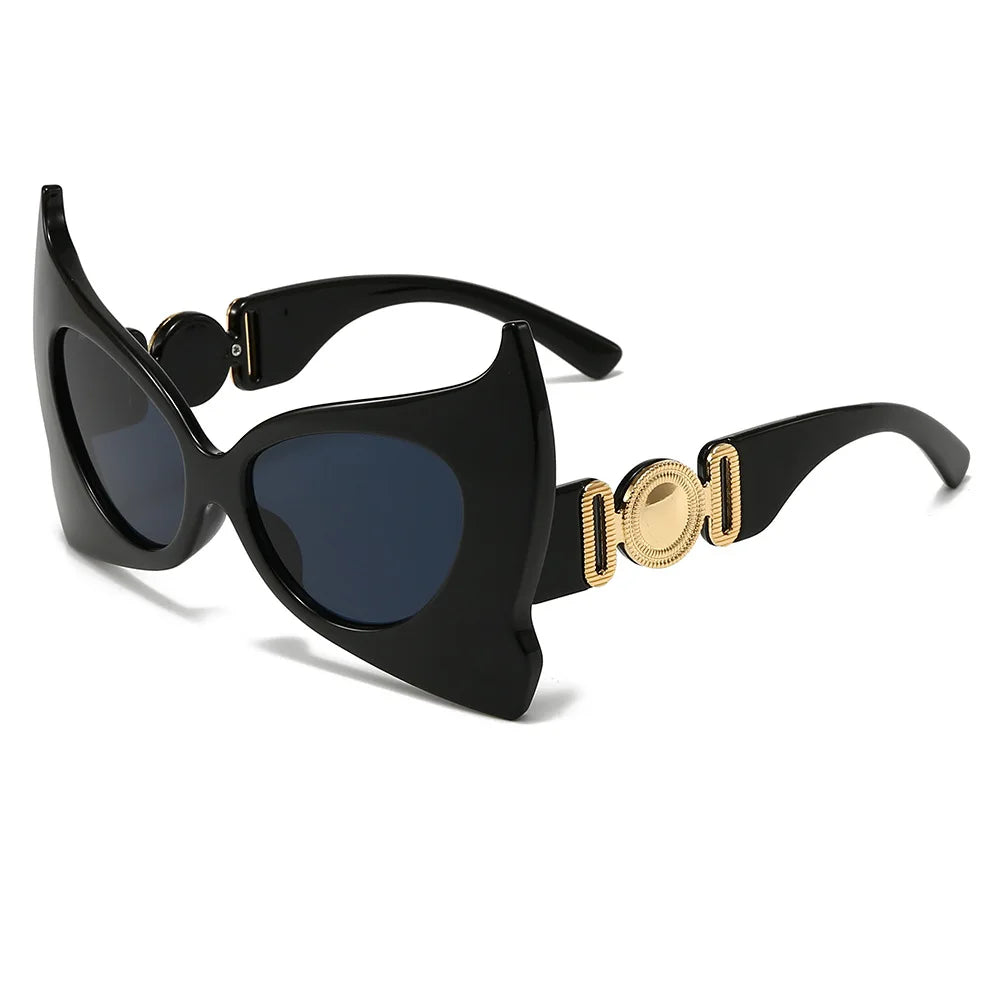 Oversized Tortoiseshell Cat Eye Sunglasses — Orange | KIMLUD