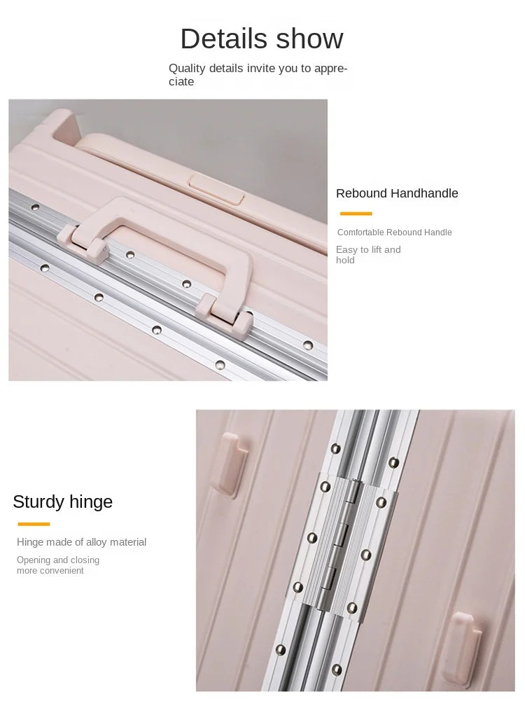 Aluminium Frame Travel Luggage Carry-On With Mute Wheels — Slate Gray | KIMLUD