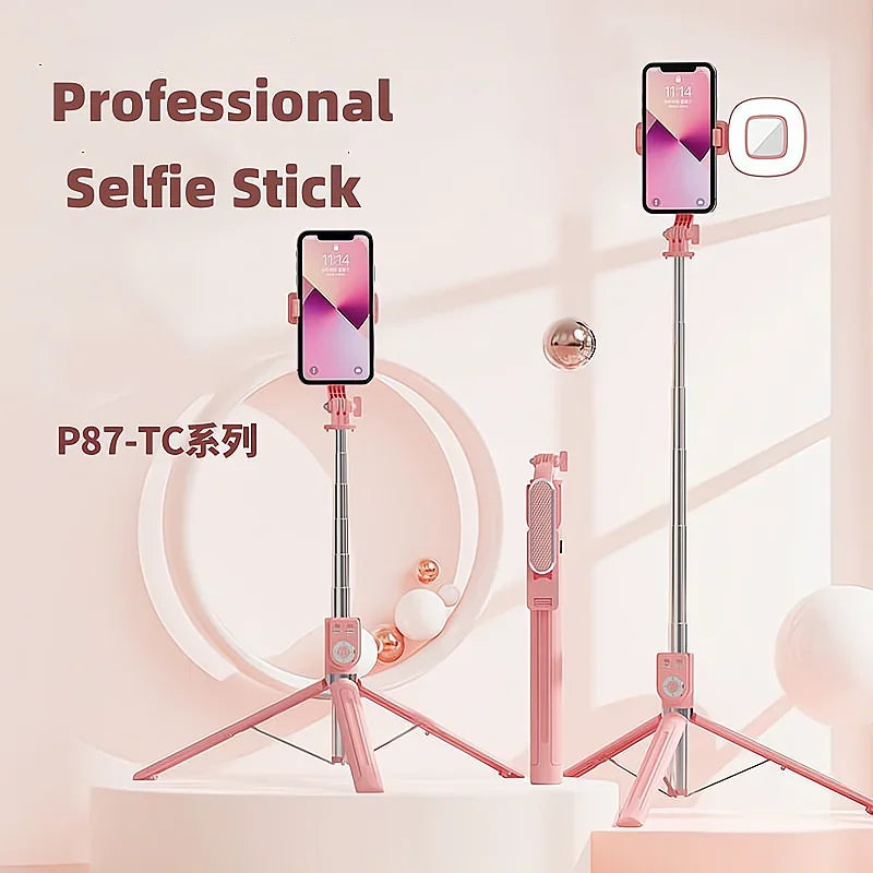 Selfie Stick Tripod 360°/180° Rotating Selfie Stick Phone Holder with Wireless Bluetooth Remote Extendable Tripod Selfie Stick