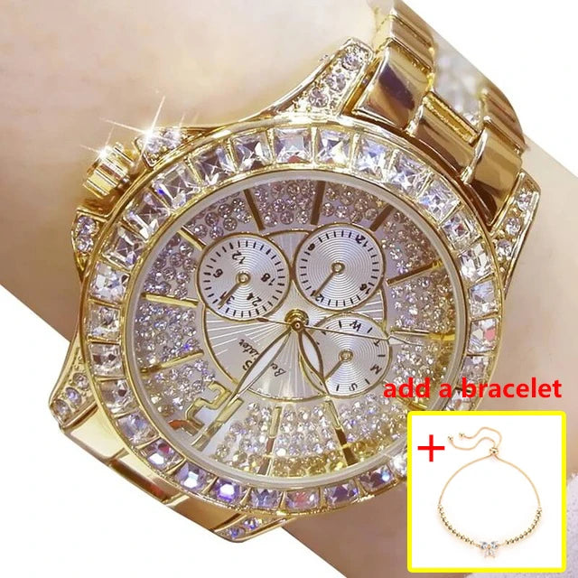New Women Watch Quartz Diamond Luxury Watch Fashion Top Brand Wristwatch Fashion Watch Ladies Crystal Wristwatches
