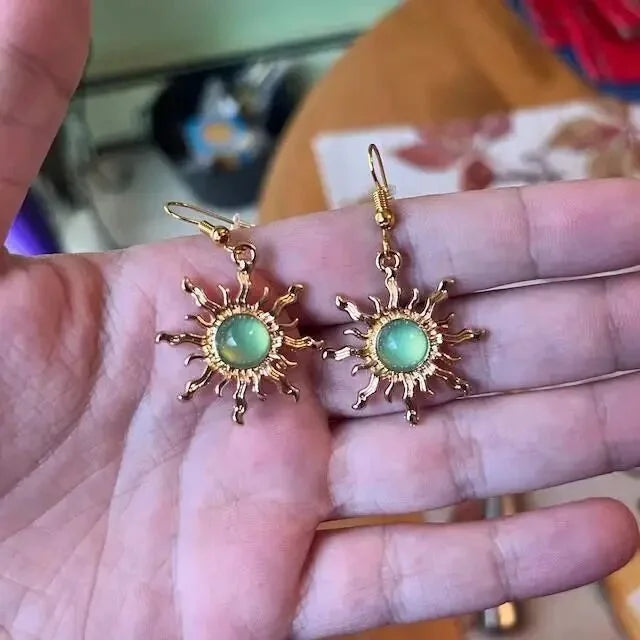 Earrings Sun Design Resin Drop — Multicolor | KIMLUD