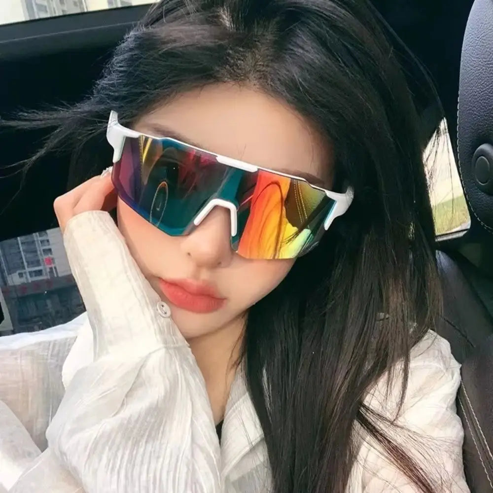 Polycarbonate Sport Sunglasses UV Protection Windproof — Black | KIMLUD