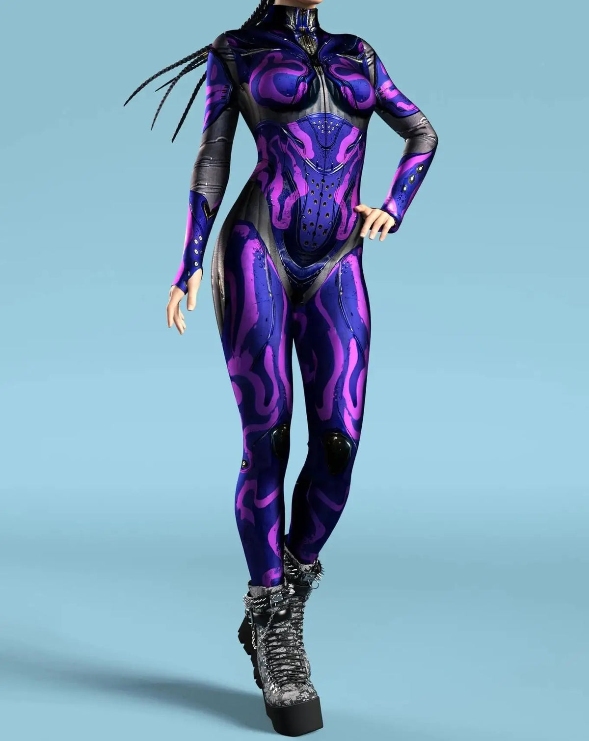 Bodysuit – Cyber Armor 3D Print – Polyester – Unisex | KIMLUD