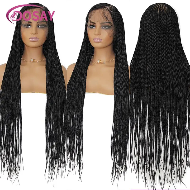 Full Lace Wig – 36 Inch – High Temperature Fiber – Burgundy | KIMLUD