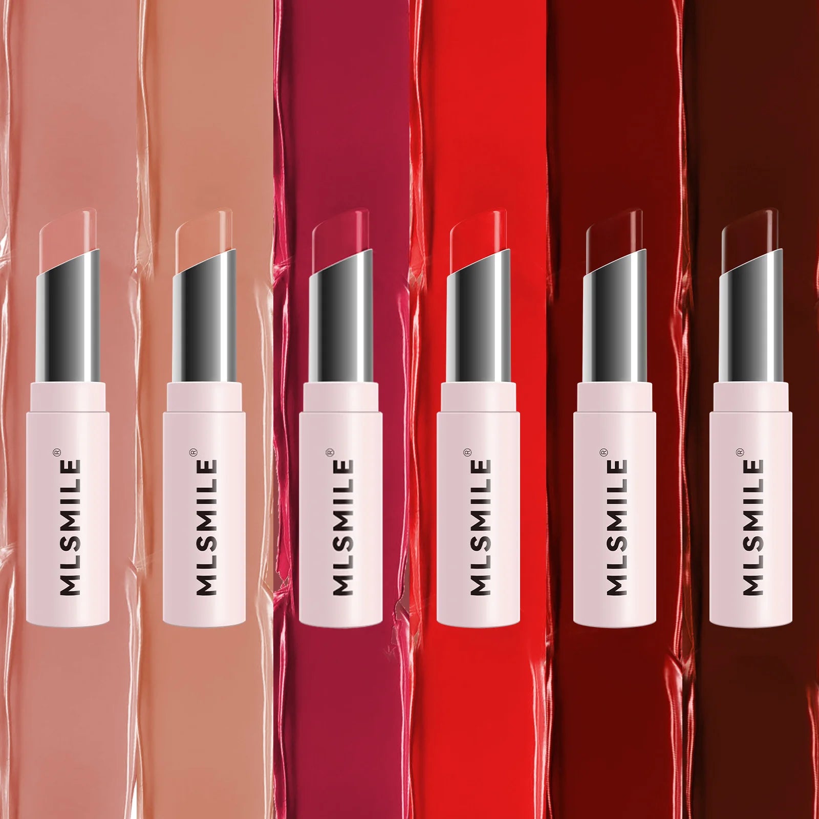 6 Colors  Lipstick Long Lasting Waterproof Lip Stick Crayon Lip Balm Moisturizing Lip Gloss Rotatable Rouge Women Makeup