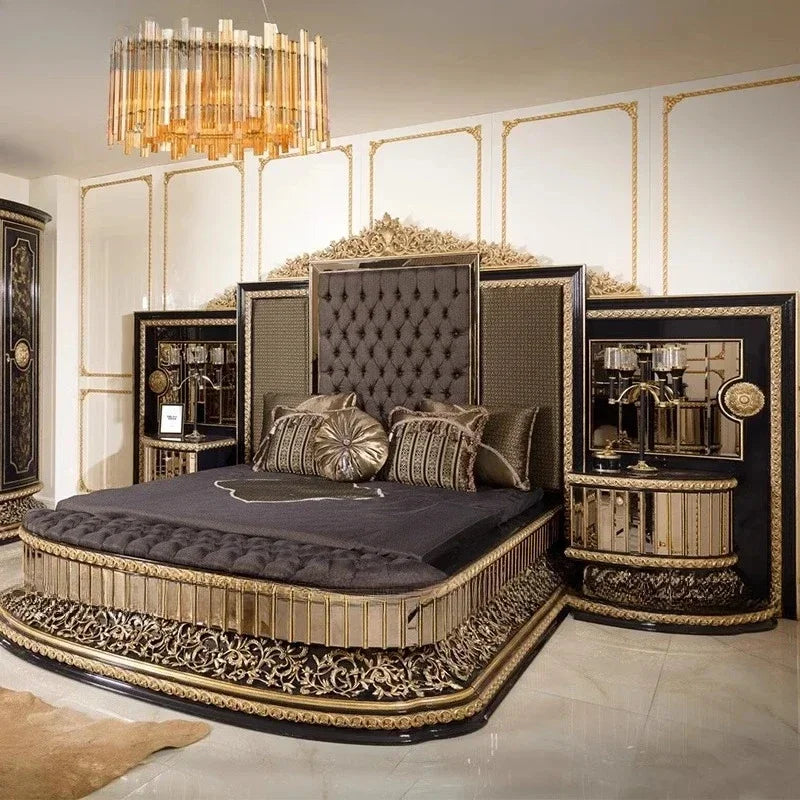 Apartment Solid Wood Bed Double Nordic Modern Princess European Bed Confortable High Quality Wedding Muebles Bedroom Furniture